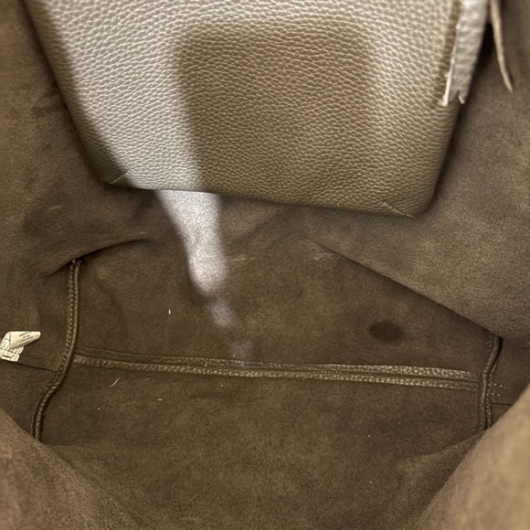 Madewell Gray Pebbled Leather TransportTote - Picture 8 of 9